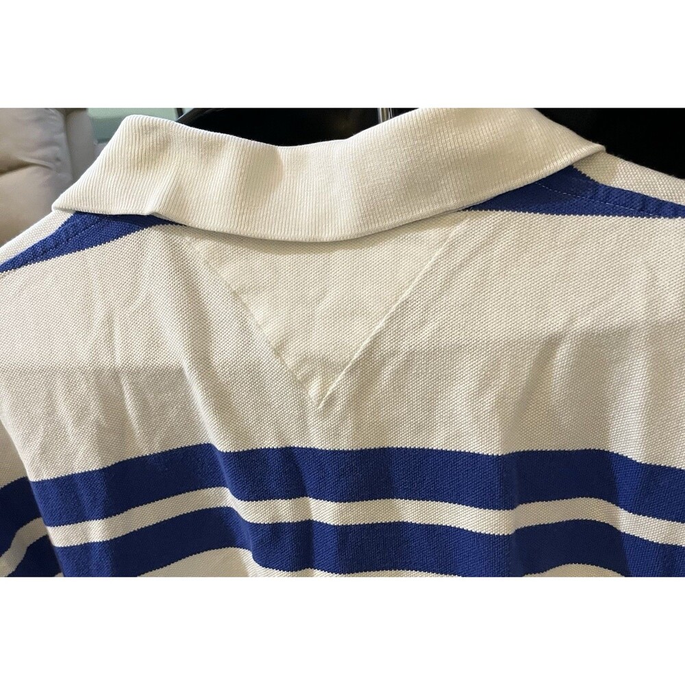 Men's Tommy Hilfiger Short-Sleeve Polo Shirt Size XL Blue Stripe - Picture 7 of 10